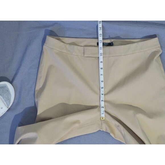 Lauren Ralph Lauren Pants Womens 14 Beige Chino Pegged Trousers - Picture 9 of 12